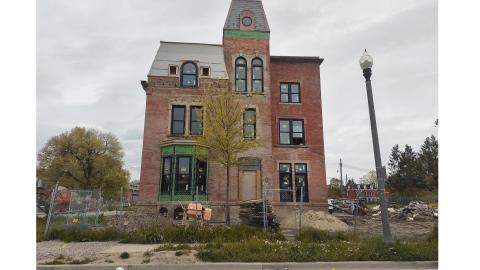 Henry Glover House under construction in Brush Park