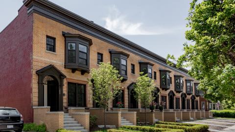 A row of townhouses