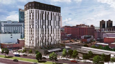 Exchange - view across Gratiot