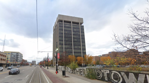 An office tower in Detroit